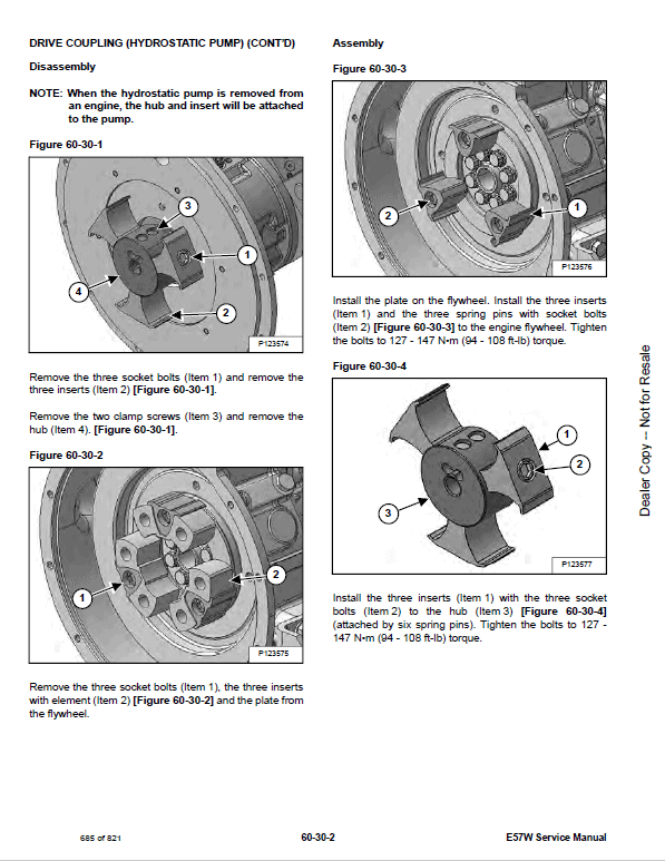 Bobcat E57W Excavator Repair Service Manual