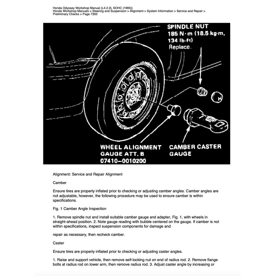 HONDA ODYSSEY RA 1/2/3/4/5 1994-1999 Full Manual Set – Repair & Maintenance Manual