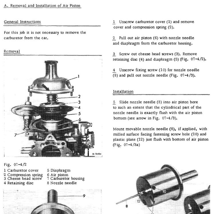 MERCEDES BENZ ENGINE M114 & M130 1967-1976 Full Manual Set – Repair & Maintenance Manual