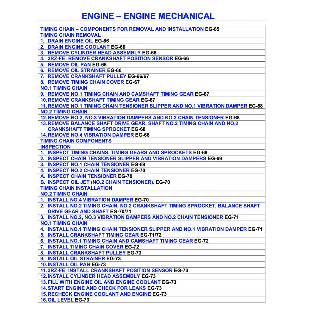 TOYOTA HILUX "SR" N140/150/160/170/190 1997-2005 Full Manual Set – Repair & Maintenance Manual