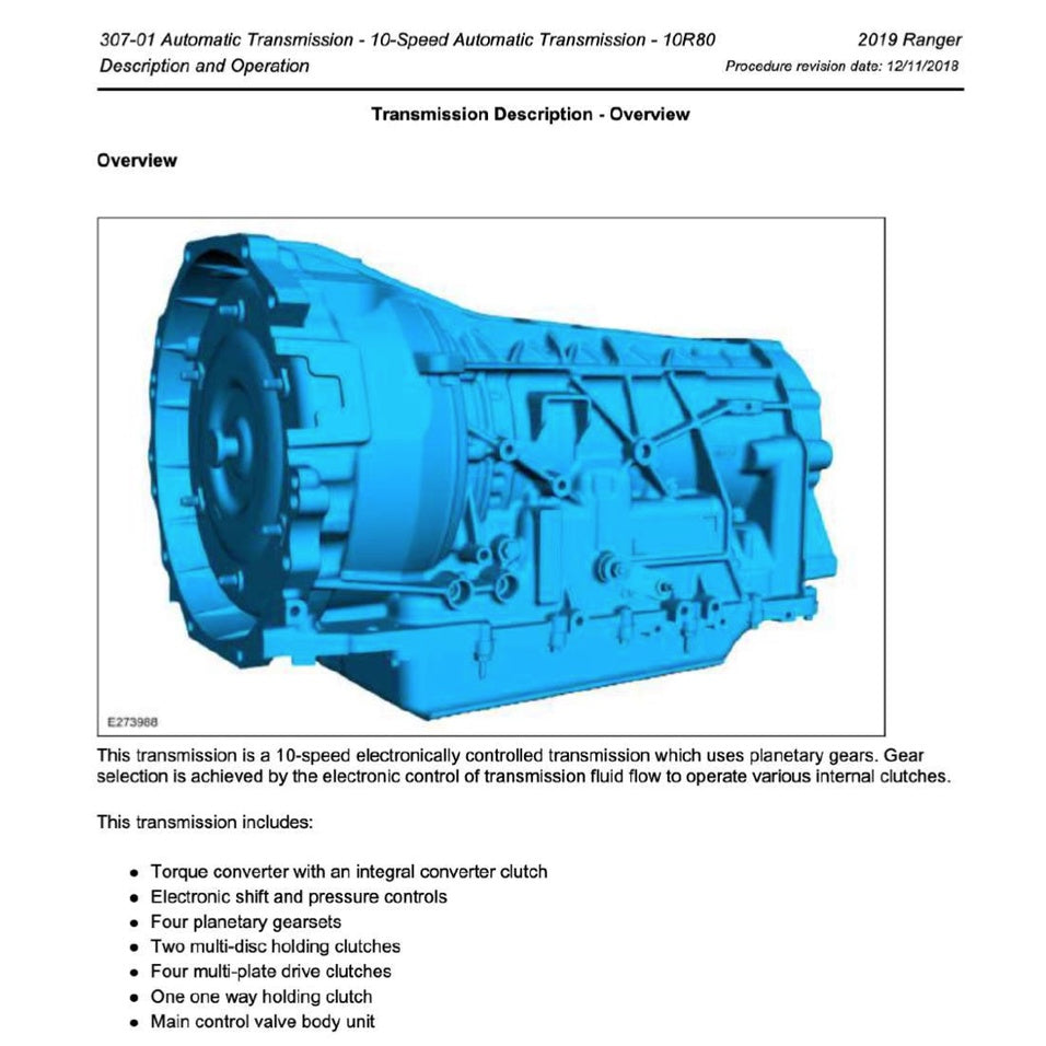 FORD RANGER T6 2019-2021 Full Manual Set – Repair & Maintenance Manual - ALSO CALLED RANGER "T7"