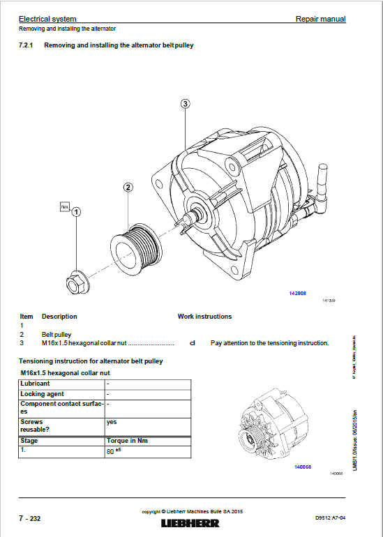 Liebherr D9512 A7-04 Engine Service Manual