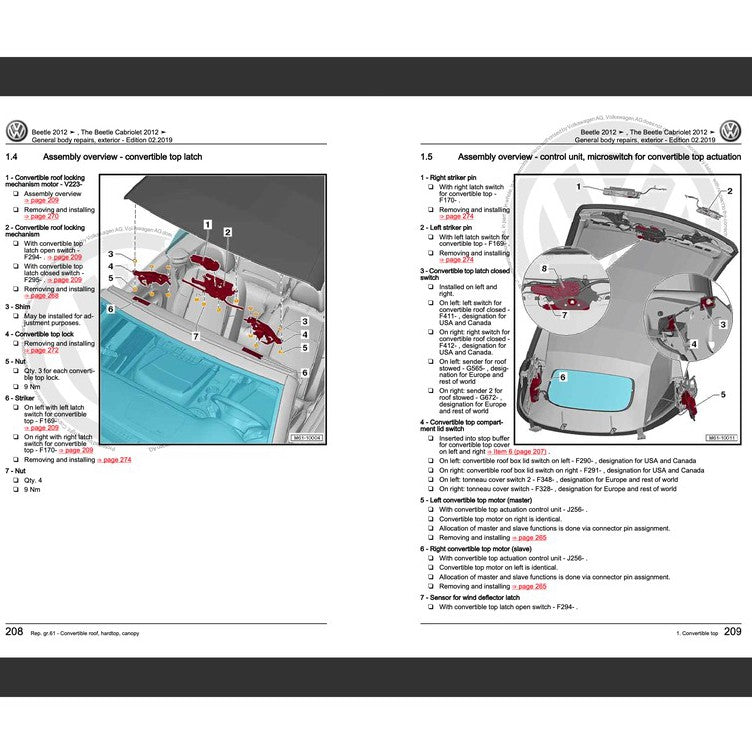 VW NEW BEETLE A5 2012-2019 Full Manual Set – FACTORY Repair & Maintenance Manual