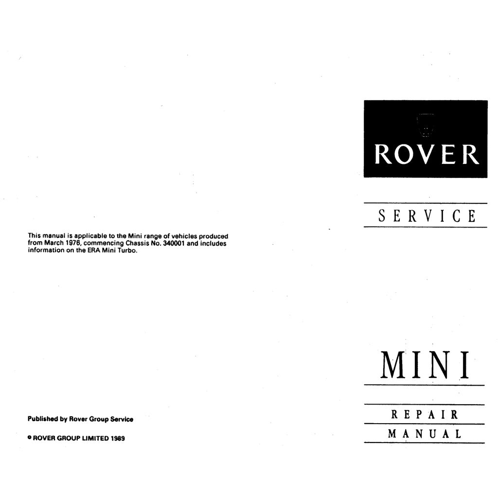 [CLASSIC] MINI-ROVER MK4-MK5 1976-1989 Full Manual Set – Repair & Maintenance Manual