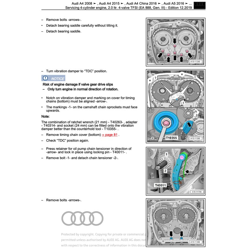 AUDI A4 B8 2008-2016 Full Manual Set – Repair & Maintenance Manual