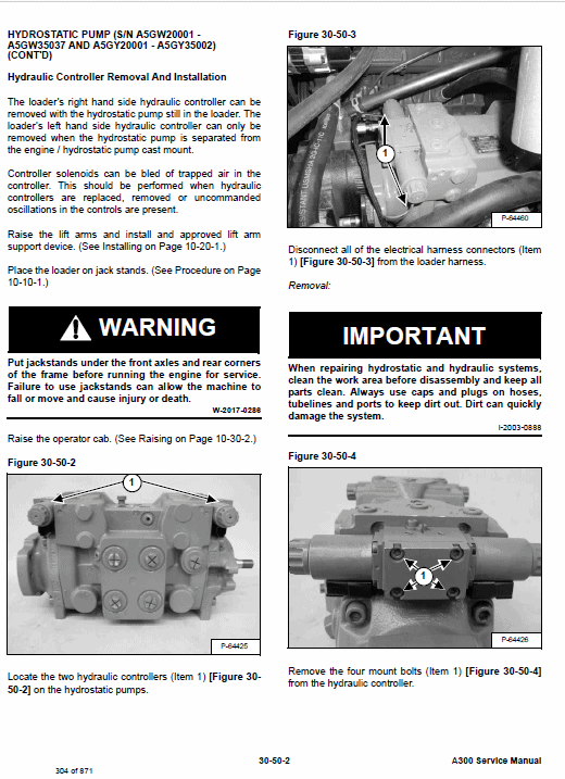 Bobcat A300 Wheel Steer Skid-Steer Loader Service Manual Workshop Guide