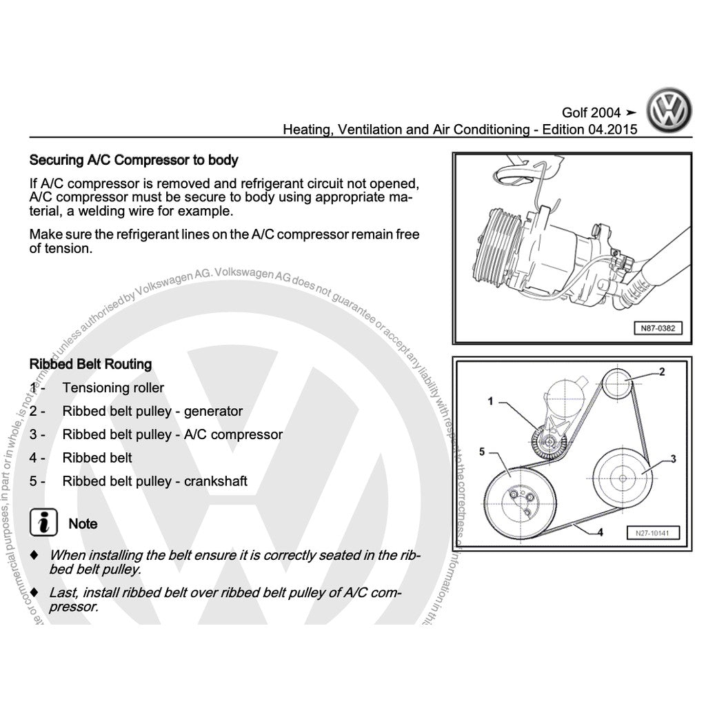 VW GOLF MK5 2004-2009 Full Manual Set – Repair & Maintenance Manual
