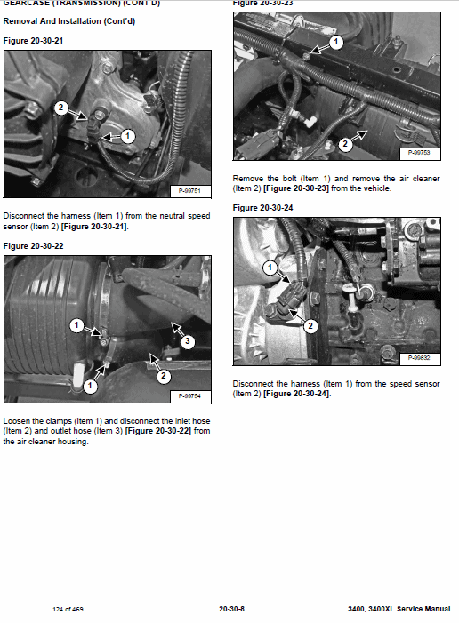 Bobcat 3400, 3400XL Utility Vehicle Service Repair Manual Workshop Guide