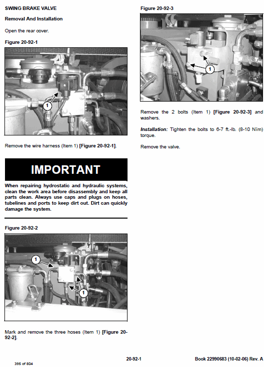 Bobcat ZX75 and ZX125 Excavator Service Manual Workshop Guide