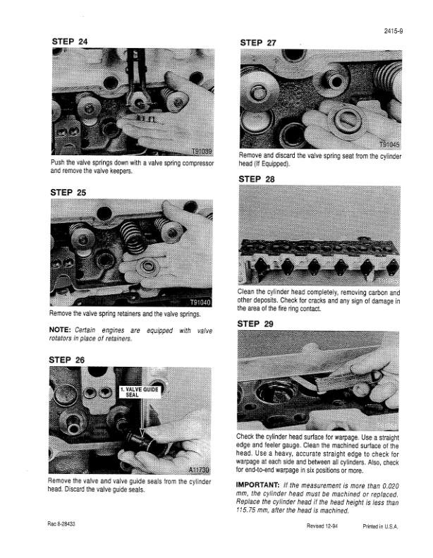 Case 2100, 2300 Series Combines Service Repair Manual Workshop Guide
