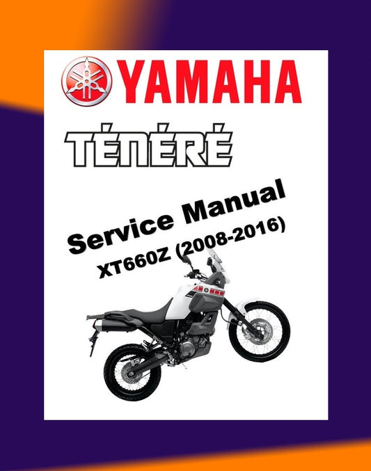 YAMAHA XT660Z TENERE 2008-2016 Full Manual Set – Repair & Maintenance Manual and Spare Parts Catalog and User Handbook