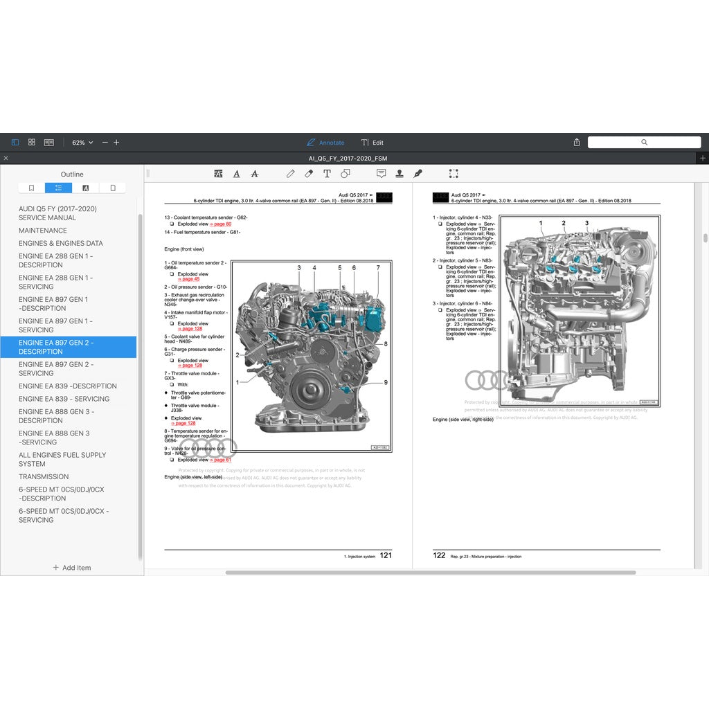 AUDI Q5 FY /80A 2018-2023 Full Manual Set – Repair & Maintenance Manual
