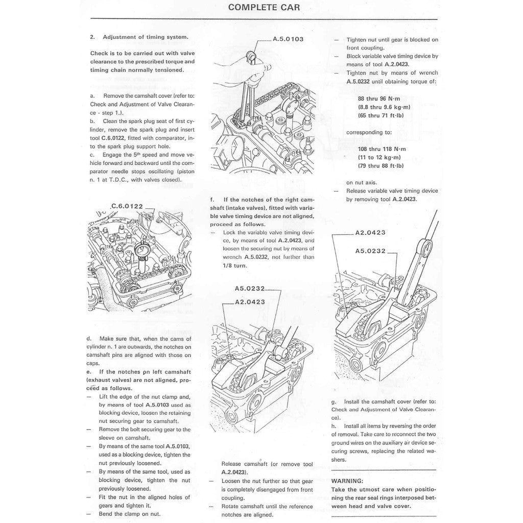 ALFA ROMEO SPIDER S3 1983-1989 Full Manual Set – SERVICE REPAIR WORKSHOP MANUAL
