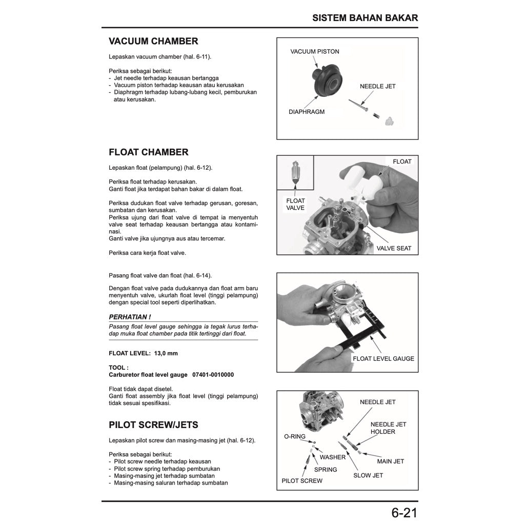 HONDA VARIO 150 BEAT 110 Workshop Repair Manual / BUKU PEDOMAN REPARASI