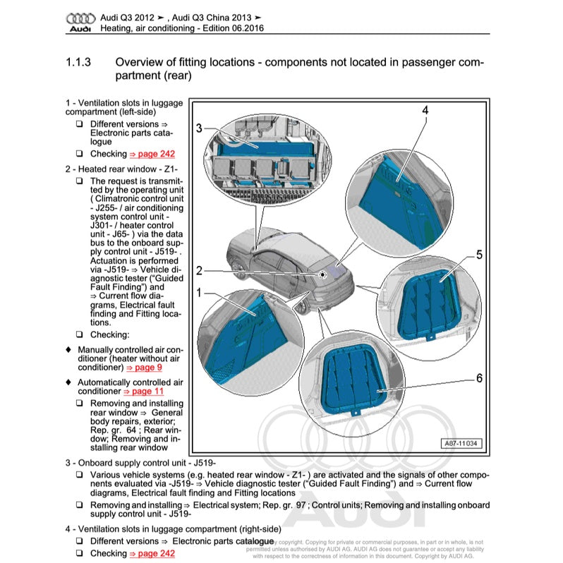 AUDI Q3 8U 2011-2018 Full Manual Set – Repair & Maintenance Manual