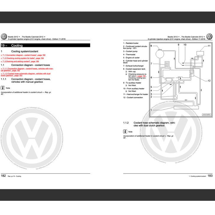 VW NEW BEETLE A5 2012-2019 Full Manual Set – FACTORY Repair & Maintenance Manual