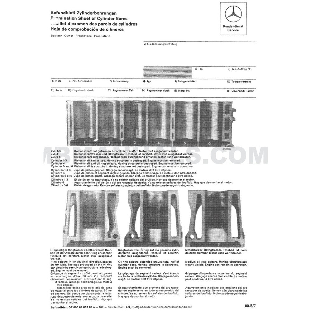 MERCEDES BENZ ENGINE M114 & M130 1967-1976 Full Manual Set – Repair & Maintenance Manual