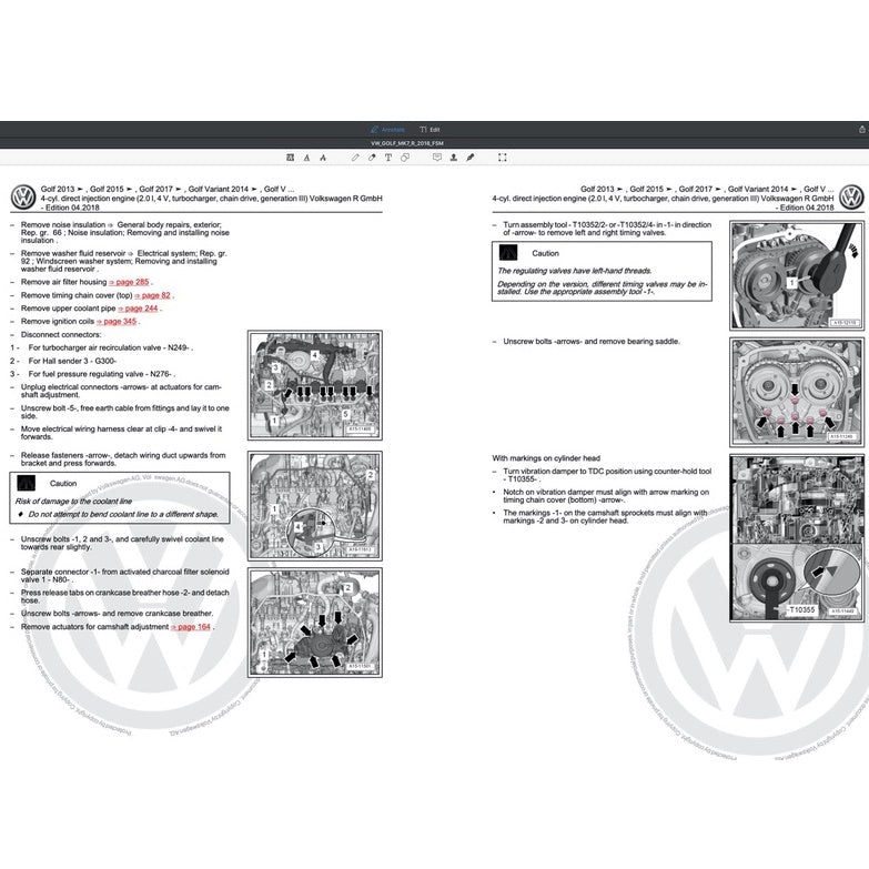 VW GOLF "R" MK7.5 2018 Full Manual Set – Repair & Maintenance Manual