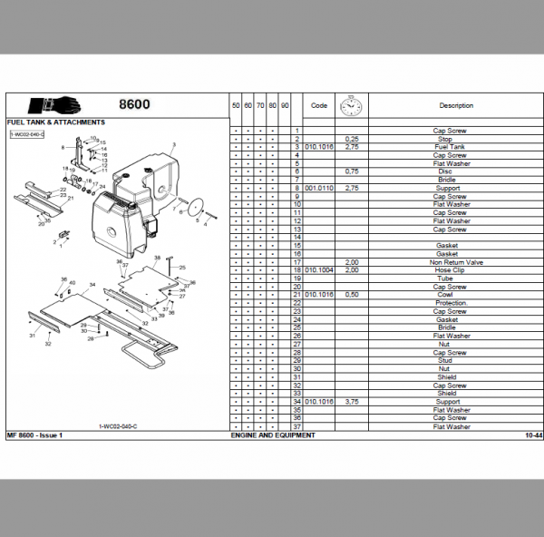 Massey Ferguson 8650, 8660, 8670, 8680, 8690 Tier 4i Tractor Service Manual Workshop Guide