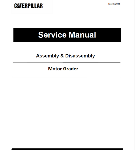 Caterpillar CAT 12G Motor Grader Service Repair Manual (61M02629 till 07710)
