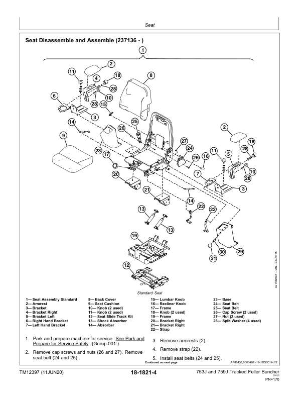 John Deere 753J, 759J Tracked Feller Buncher Service Repair Manual (SN after C220453 – ) Workshop Guide