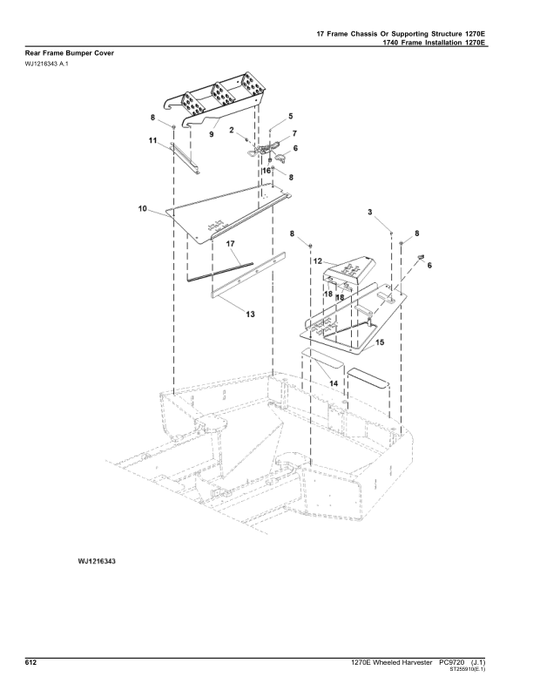 1270E T3 Wheeled Harvesters (SN 001601-) Parts Catalog Manual – PC9720 Workshop Guide