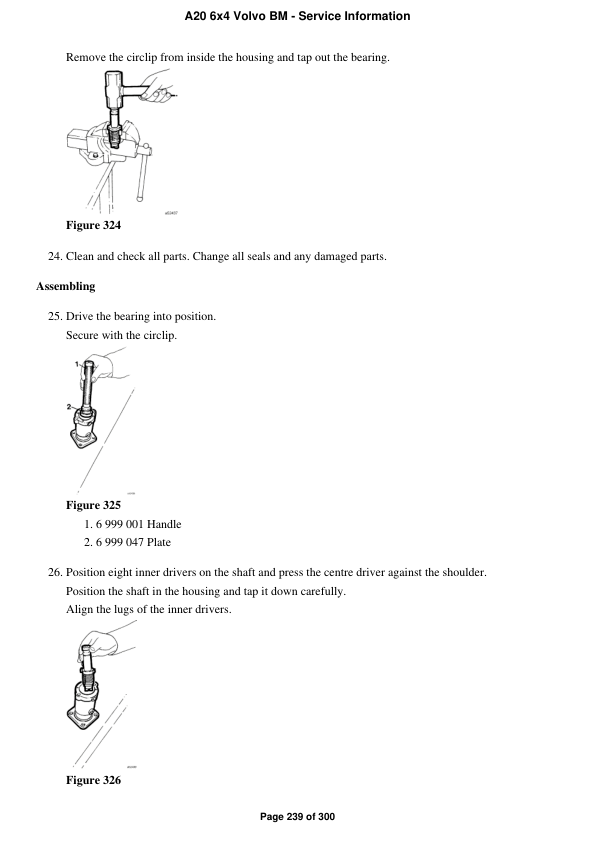 Volvo A20 6×4 BM Articulated Dump Truck Repair Service Manual Workshop Guide