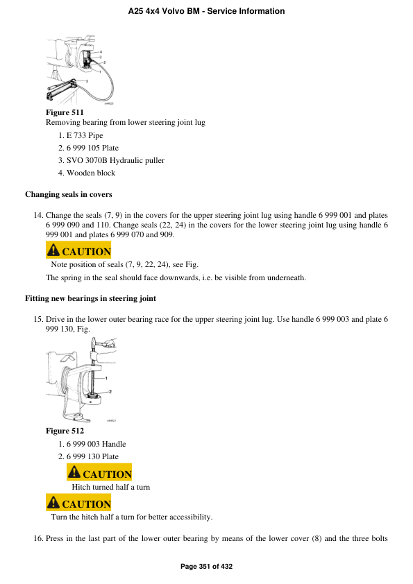 Volvo A25 4×4 BM Articulated Dump Truck Repair Service Manual Workshop Guide