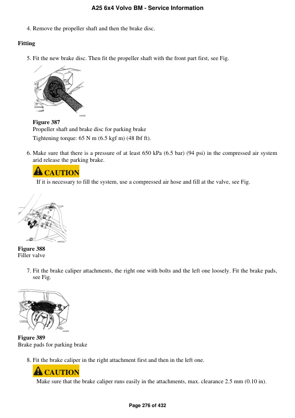 Volvo A25 6×4 BM Articulated Dump Truck Repair Service Manual Workshop Guide