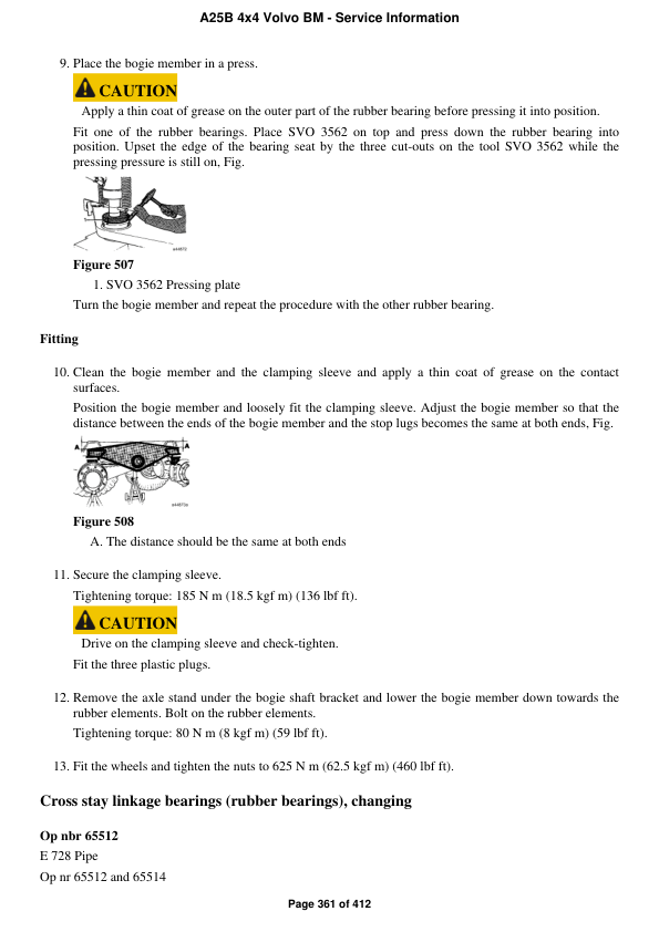 Volvo A25B 4×4 BM Articulated Dump Truck Repair Service Manual Workshop Guide