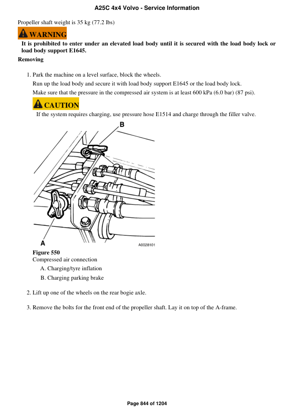 Volvo A25C 4×4 Articulated Dump Truck Repair Service Manual Workshop Guide