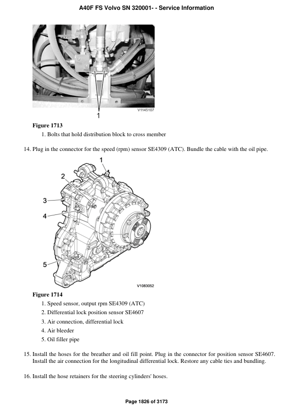 Volvo A40F FS Articulated Dump Truck Repair Service Manual (SN after 320001 -) Workshop Guide