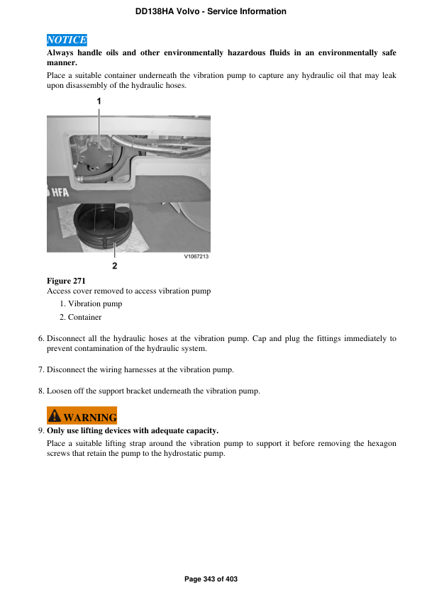 Volvo DD138HA Asphalt Compactors Repair Service Manual Workshop Guide