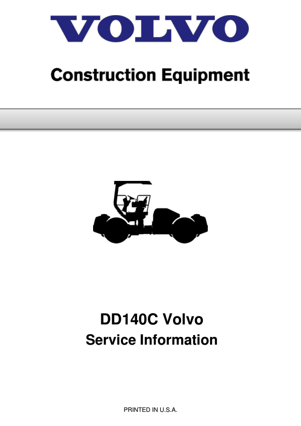 Volvo DD140C Asphalt Compactors Repair Service Manual Workshop Guide
