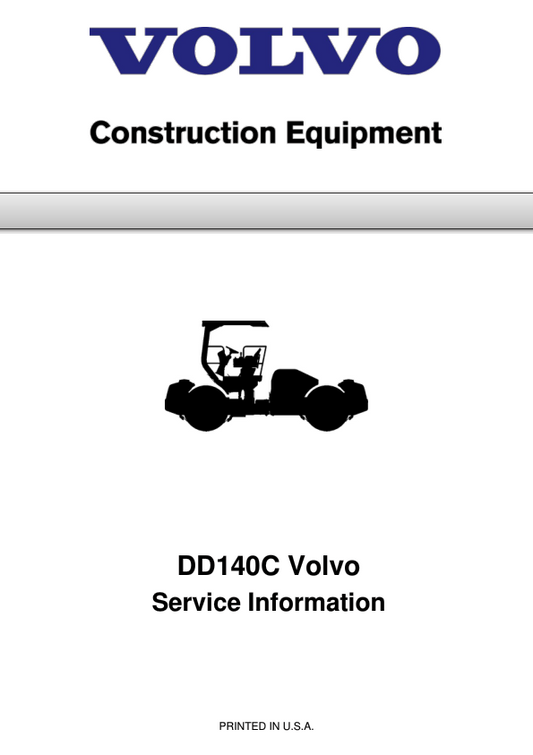 Volvo DD140C Asphalt Compactors Repair Service Manual Workshop Guide