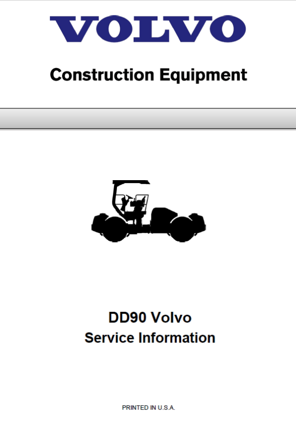 Volvo DD90 Asphalt Compactors Repair Service Manual Workshop Guide