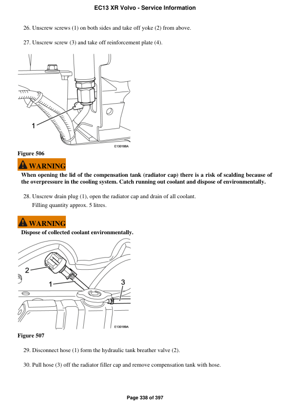Volvo EC13 XR Compact Excavator Repair Service Manual Workshop Guide