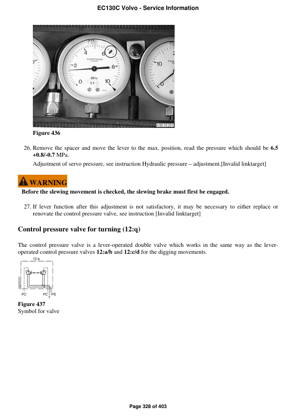 Volvo EC130C Excavator Repair Service Manual Workshop Guide