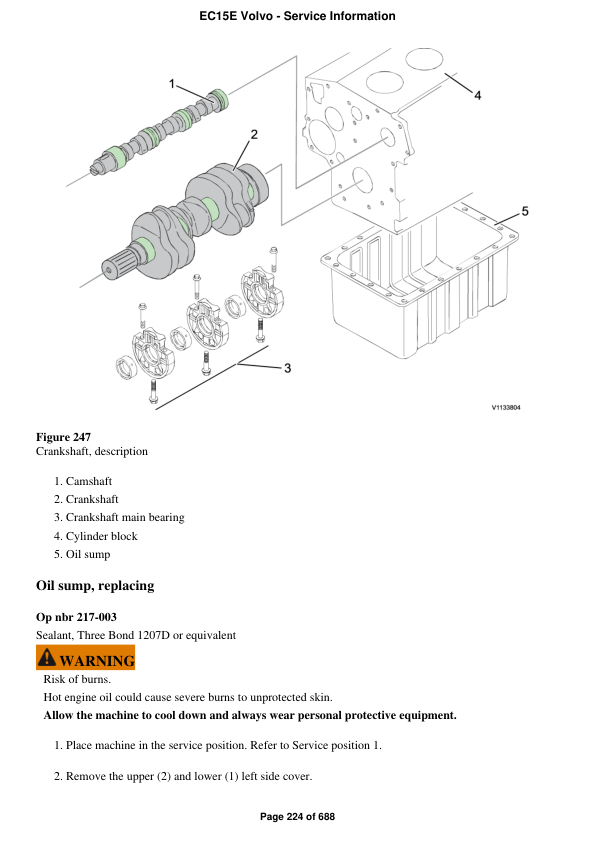 Volvo EC15E Compact Excavator Repair Service Manual Workshop Guide