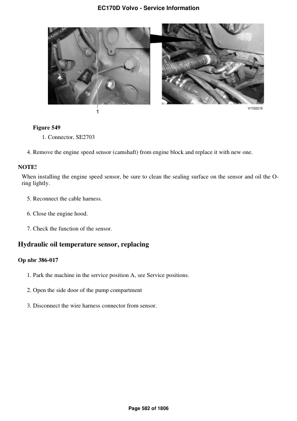 Volvo EC170D Excavator Repair Service Manual Workshop Guide