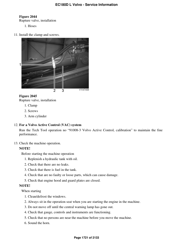 Volvo EC180D L Excavator Repair Service Manual Workshop Guide