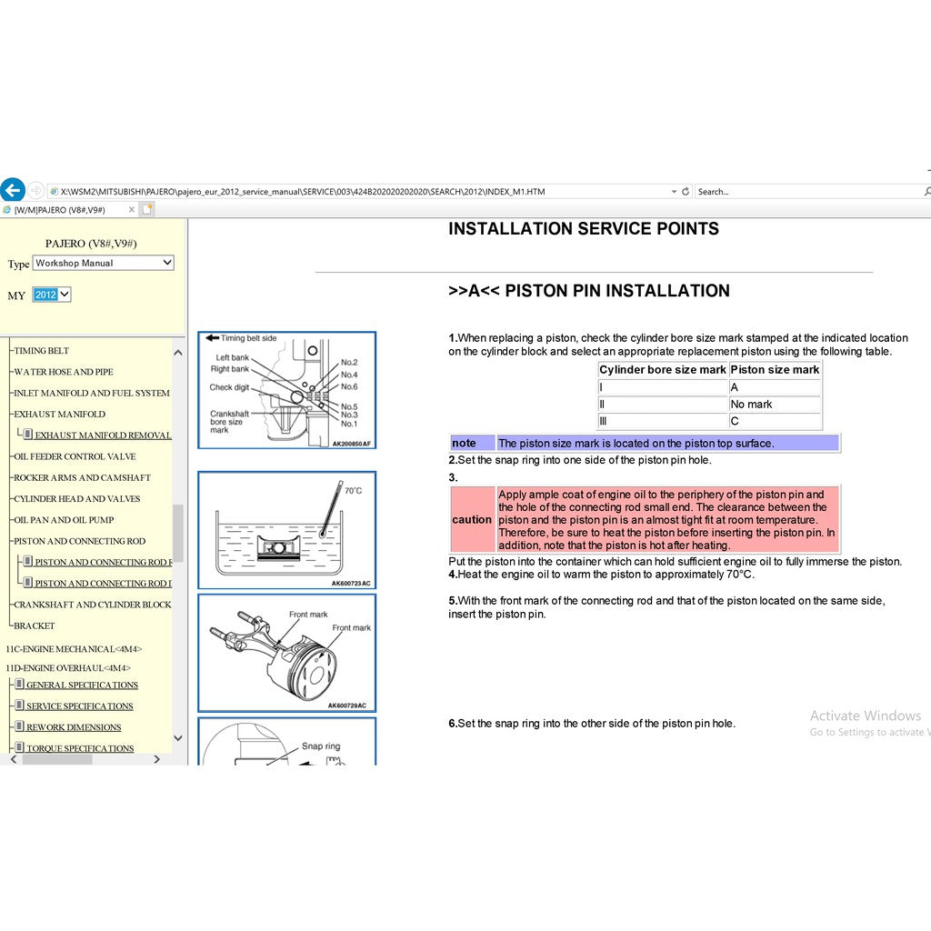 MITSUBISHI PAJERO IV V80/V90 2006-2021 Full Manual Set – Repair & Maintenance Manual
