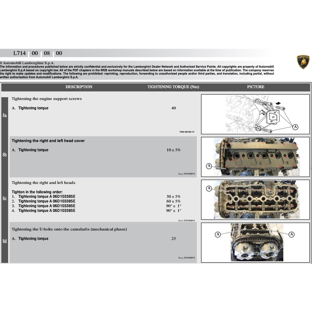 LAMBORGHINI GALLARDO LP560 2008-2013 Full Manual Set – Repair & Maintenance Manual