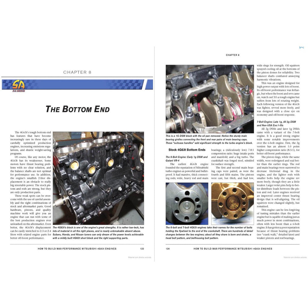 4G63 - HOW TO BUILD MAX-PERFORMANCE MITSUBISHI 4G63T ENGINE 2009 Full Manual Set – R. BOWEN - SA148