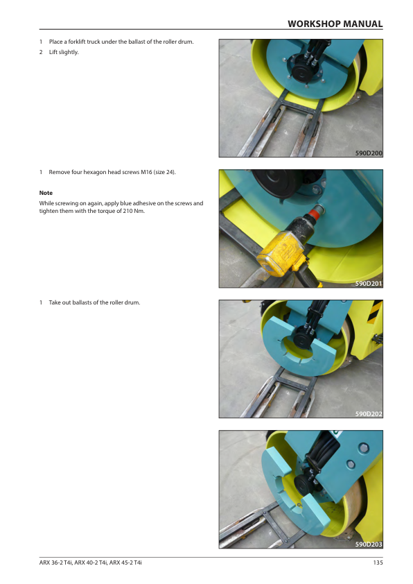Ammann ARX 36-2, ARX 36-2C Tandem Roller Workshop Repair Manual Workshop Guide