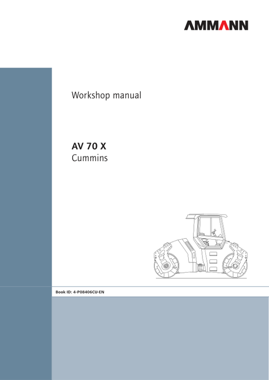 Ammann AV 70 X Heavy Tandem Roller Workshop Repair Manual Workshop Guide