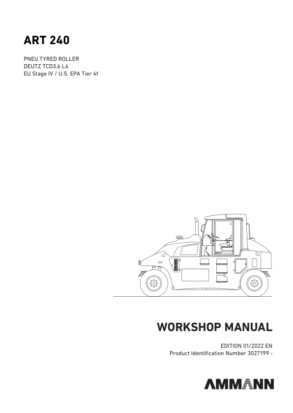 Ammann ART 240 Pneumatic Roller Workshop Repair Manual Workshop Guide