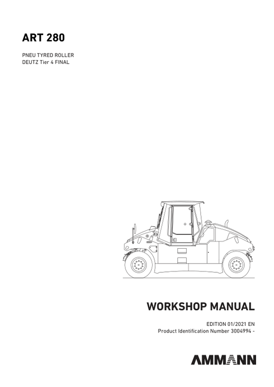 Ammann ART 280 Pneumatic Roller Workshop Repair Manual Workshop Guide