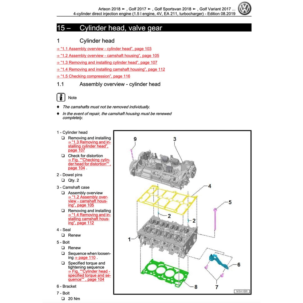 VW PASSAT B8 2015-2022 Full Manual Set – Repair & Maintenance Manual