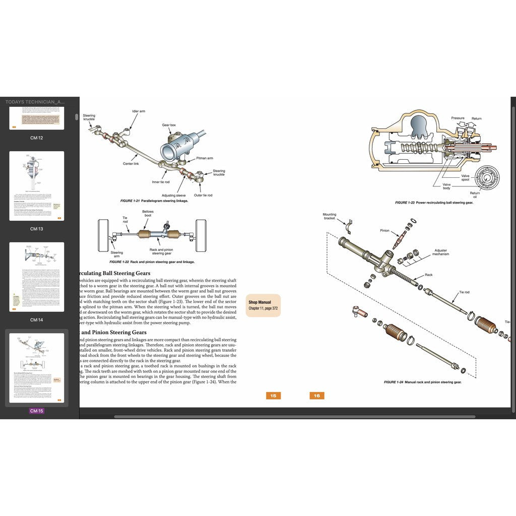 TODAY'S TECHNICIAN: AUTOMOTIVE SUSPENSION & STEERING SYSTEMS - TRAINING AND WORKSHOP MANUAL